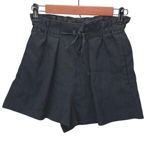 Babaton Women's S High Rise Pleated Shorts Black Tailored Minimalist Casual